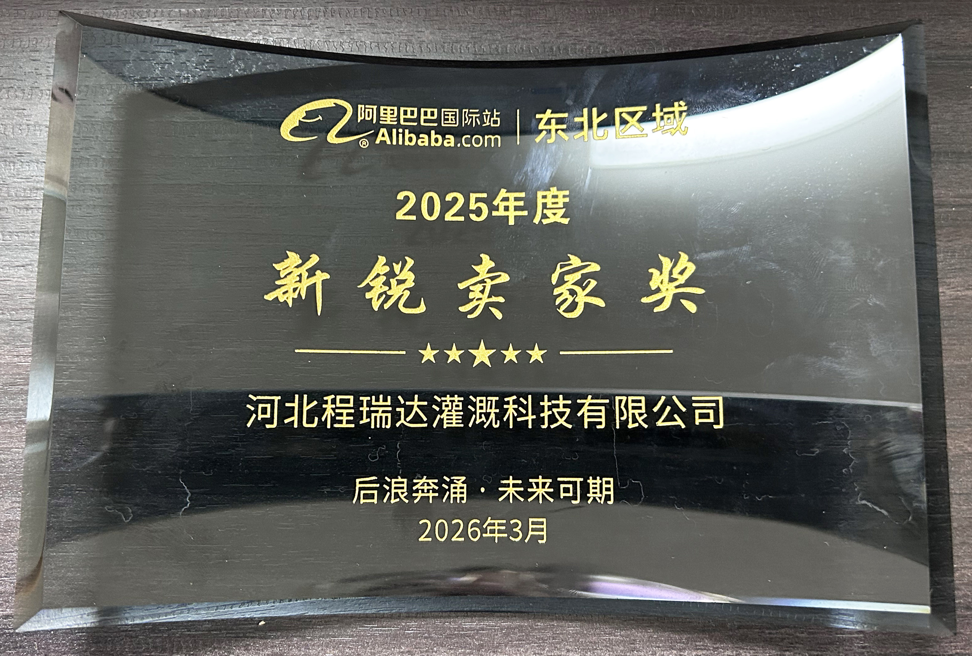 通州程瑞达灌溉 | 荣获阿里国际站新锐卖家奖